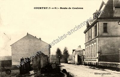 Carte postale ancienne Route de Coubron — Courtry (Seine-et-Marne)