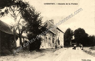 Carte postale ancienne Chemin de la Ferme — Courtry (Seine-et-Marne)