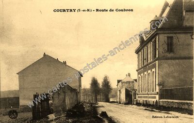 Carte postale ancienne Route de Coubron — Courtry (Seine-et-Marne)