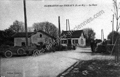 Carte postale ancienne La Gare — Dammartin-sur-Tigeaux (Seine-et-Marne)