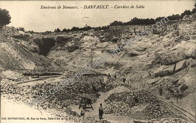 Carte postale ancienne Carrière de Sable — Darvault (Seine-et-Marne)
