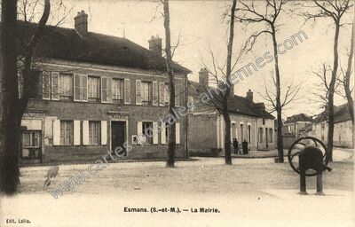 Carte postale ancienne La Mairie — Esmans (Seine-et-Marne)