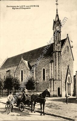 Carte postale ancienne Eglise d'Ocquerre — Ocquerre (Seine-et-Marne)