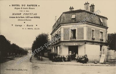 Carte postale ancienne Hôtel du sapeur, Maison Freytag — Lizy-sur-Ourcq (Seine-et-Marne)