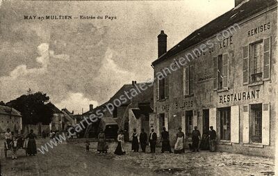 Carte postale ancienne Entrée du Pays — May-en-Multien (Seine-et-Marne)