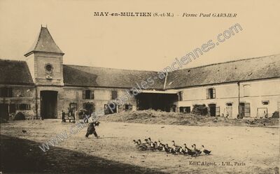 Carte postale ancienne Ferme Paul GARNIER — May-en-Multien (Seine-et-Marne)