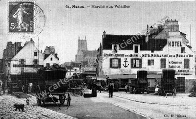 Carte postale ancienne Marché aux Volailles — Meaux (Seine-et-Marne)