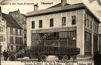 Carte postale ancienne Dégustez la bière blonde de Lorraine “Nectar” — Meaux (Seine-et-Marne)