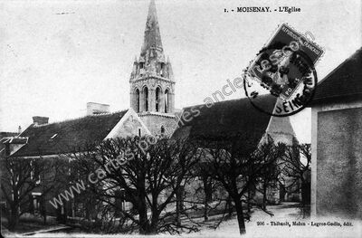 Carte postale ancienne L'Eglise — Moisenay (Seine-et-Marne)