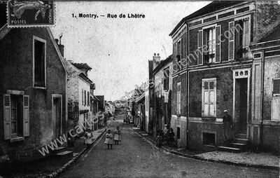 Carte postale ancienne Rue de Lhêtre — Montry (Seine-et-Marne)