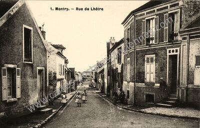 Carte postale ancienne Rue de Lhêtre — Montry (Seine-et-Marne)
