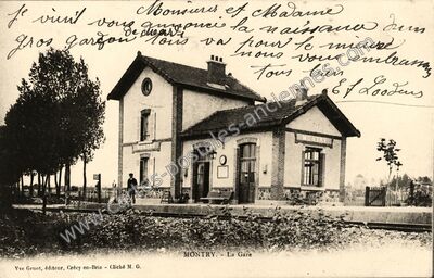 Carte postale ancienne La Gare — Montry (Seine-et-Marne)