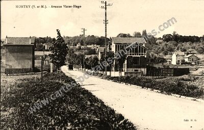 Carte postale ancienne Avenue Victor-Hugo — Montry (Seine-et-Marne)