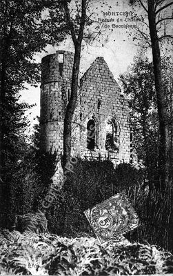Carte postale ancienne Ruines du Château de Becoiseau — Mortcerf (Seine-et-Marne)