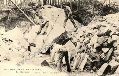 Carte postale ancienne Les Carrières — Noisy-sur-École (Seine-et-Marne)