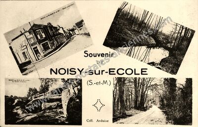 Carte postale ancienne Souvenir de Noisy-sur-Ecole — Noisy-sur-École (Seine-et-Marne)