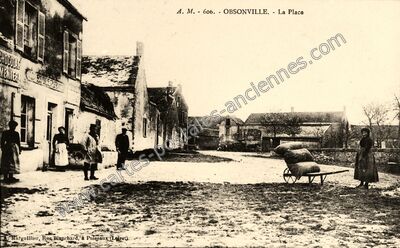 Carte postale ancienne La Place — Obsonville (Seine-et-Marne)