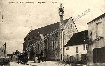 Carte postale ancienne L'Église — Ocquerre (Seine-et-Marne)