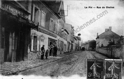 Carte postale ancienne Rue de Chelles — Le Pin (Seine-et-Marne)