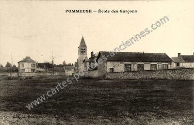 Carte postale ancienne École des Garçons — Pommeuse (Seine-et-Marne)