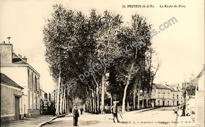 Carte postale ancienne La Route de Bray — Provins (Seine-et-Marne)