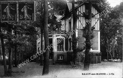 Carte postale ancienne L'Ile — Saâcy-sur-Marne (Seine-et-Marne)