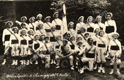 Carte postale ancienne Union Sportive — Sainte-Aulde (Seine-et-Marne)