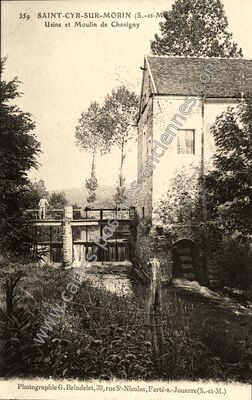 Carte postale ancienne Usine et Moulin de Chavigny — Saint-Cyr-sur-Morin (Seine-et-Marne)
