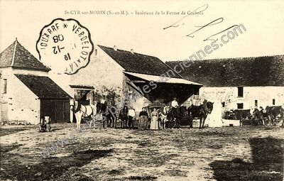 Carte postale ancienne Intérieur de la Ferme de Corbois — Saint-Cyr-sur-Morin (Seine-et-Marne)