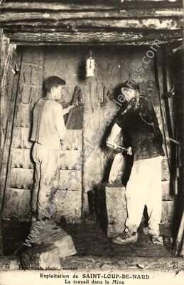 Carte postale ancienne Exploitation / Le travail dans la Mine — Saint-Loup-de-Naud (Seine-et-Marne)