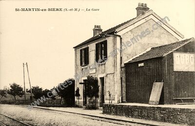 Carte postale ancienne St Martin en — Saint-Martin-en-Bière (Seine-et-Marne)