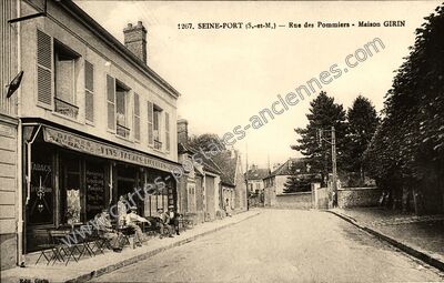 Carte postale ancienne Rue des Pommiers - Maison GIRIN — Seine-Port (Seine-et-Marne)