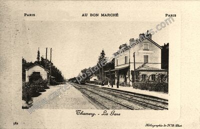 Carte postale ancienne La Gare — Thomery (Seine-et-Marne)