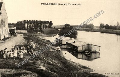 Carte postale ancienne L'Abreuvoir — Trilbardou (Seine-et-Marne)