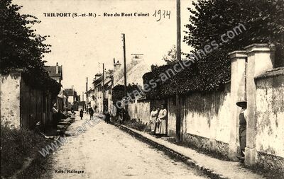 Carte postale ancienne Rue du Bout Coinnet — Trilport (Seine-et-Marne)