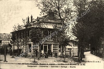 Carte postale ancienne Au Joyeux Pêcheur, Maison A. Kieny — Vaires-sur-Marne (Seine-et-Marne)