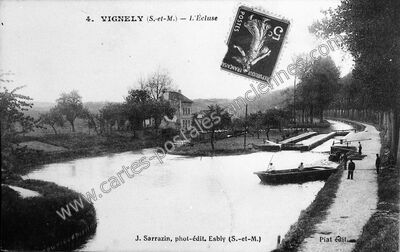 Carte postale ancienne L'Écluse — Vignely (Seine-et-Marne)