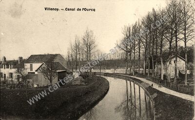 Carte postale ancienne Canal de l'Ourcq — Villenoy (Seine-et-Marne)