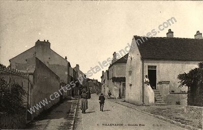 Carte postale ancienne Grande Rue — Villevaudé (Seine-et-Marne)