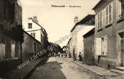 Carte postale ancienne Grande-Rue — Villevaudé (Seine-et-Marne)