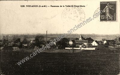 Carte postale ancienne Panorama de la Vallée du Grand Morin — Voulangis (Seine-et-Marne)