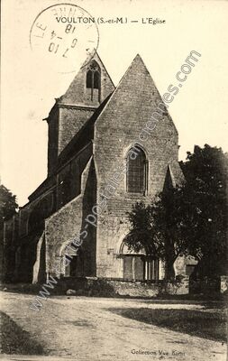 Carte postale ancienne L'Eglise — Voulton (Seine-et-Marne)
