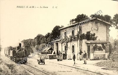 Carte postale ancienne La Gare — Voulx (Seine-et-Marne)