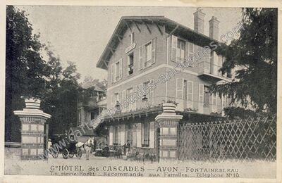Carte postale ancienne Hôtel des Cascades — Avon (Seine-et-Marne)