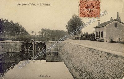 Carte postale ancienne L'Écluse — Bray-sur-Seine (Seine-et-Marne)