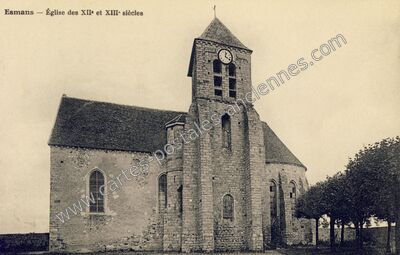 Carte postale ancienne Église des XIIe et XIIIe siècles — Esmans (Seine-et-Marne)