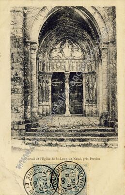 Carte postale ancienne Portail de l'Eglise de St-Loup-de-Naud — Saint-Loup-de-Naud (Seine-et-Marne)
