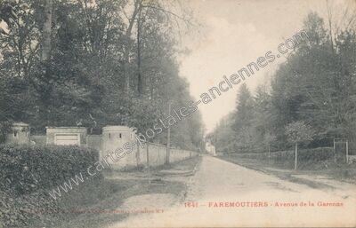 Carte postale ancienne Avenue de la Garenne — Faremoutiers (Seine-et-Marne)