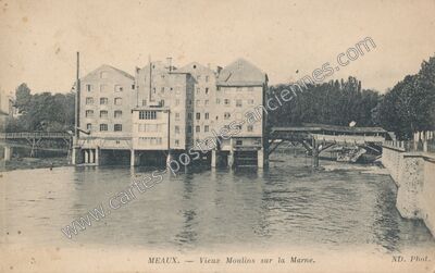 Carte postale ancienne Vieux Moulins sur la Marne — Meaux (Seine-et-Marne)