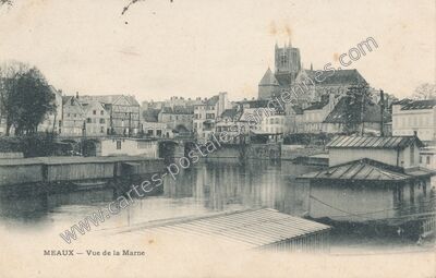 Carte postale ancienne Vue de la Marne — Meaux (Seine-et-Marne)
